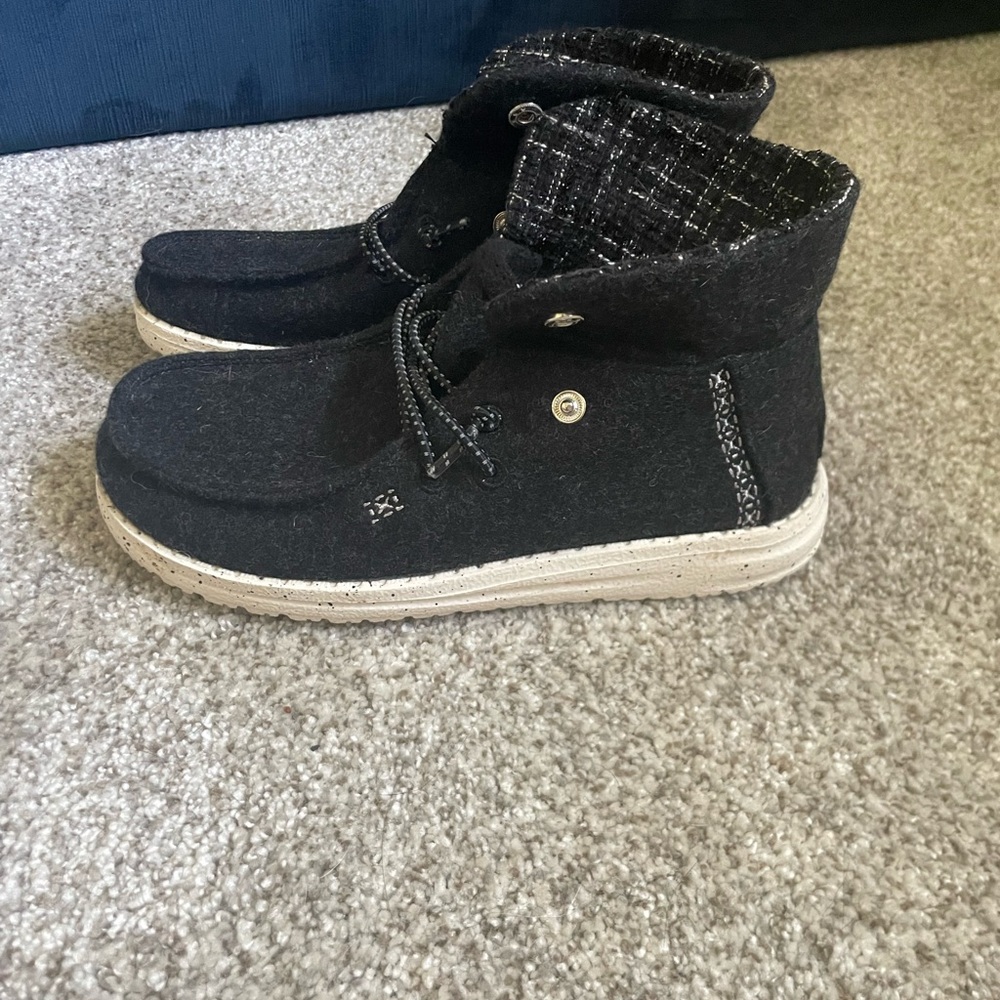 Hey Dude Black Kids Shoes